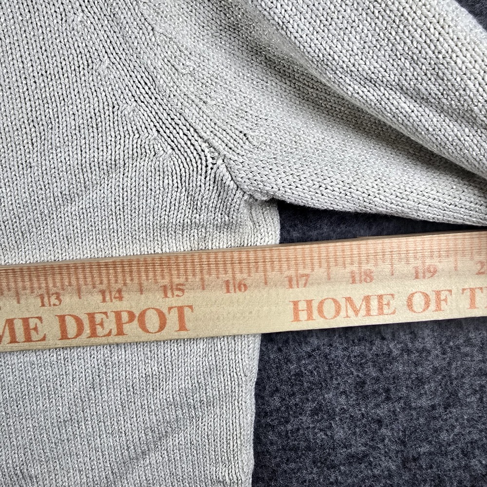 Banana Republic Women XS Cream Cardigan Silver‎ Metal Button Down Mid Sleeve - Picture 8 of 10